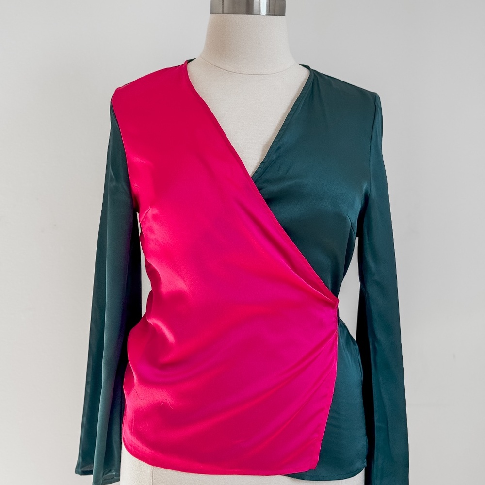 Never Fully Dressed Green & Pink Kasia Top Size UK 14 / US 16